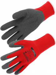 GANTS LATEX GRIS SUR NYLON ROUGE T10