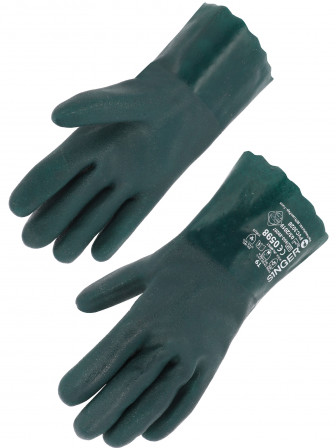 GANTS PVC VERT DBLE ENDUC. 27 CM 9