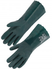 GANTS PVC VERT DBLE ENDUC. 35 CM 10