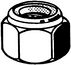 ECROU H FR BAGUE NYLON AL Dural M4  DINeq985(1987)