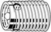 DOUILLE FILETEE AUTOTARAUDEUSE 308 AC  M3x6 