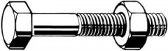 VIS TH FP + ECR H AC-ZN  CL.4.6 M16x55  DIN601/555(1987)