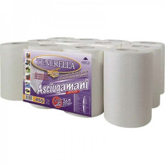 Lot de 12 bobines à dévidage central pure ouate blanche type 200 20 X 30