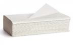 Essuie-mains enchevêtré blanc pliés en Z 21 x 24cm carton de 3600 feuilles