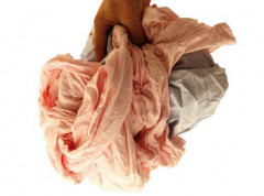 Chiffons d'essuyage T shirt clairs fins coton carton de 10kg