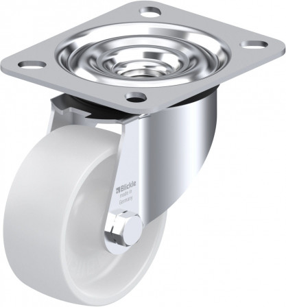 Roulette pivotante polyamide avec platine à visser