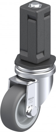 Roulette d’appareil pivotante polyuréthane thermoplastique avec trou central et douille expansible