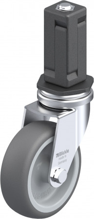 Roulette d’appareil pivotante polyuréthane thermoplastique avec trou central et douille expansible