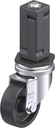 Roulette d’appareil pivotante polyamide avec trou central et douille expansible