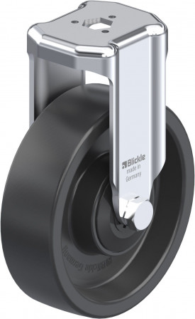 Roulette fixe polyamide avec trou central