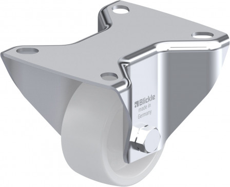 Roulette fixe polyamide avec platine à visser