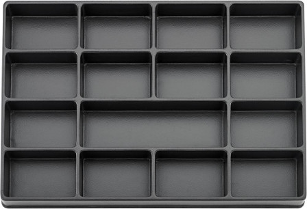 Module d'outillage 3/3 vide 15 compartiments plastique 