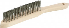 Brosse à soudures inox lisse 3 rangs mm  