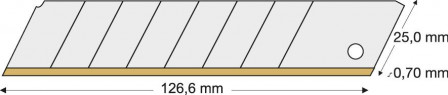 Lame sécable TiN 25mm Pack de 10 pièces 