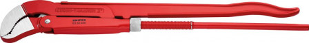 Cle serre-tubes en S revetement poudre, rouge 680 mm 