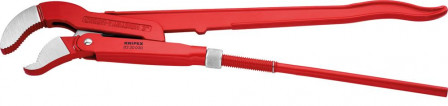Cle serre-tubes en S revetement poudre, rouge 680 mm 