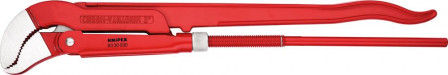 Cle serre-tubes en S revetement poudre, rouge 680 mm 