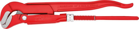 Cle serre-tubes en S revetement poudre, rouge 320 mm 