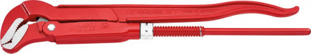 Cle serre-tubes en S revetement poudre, rouge 420 mm 