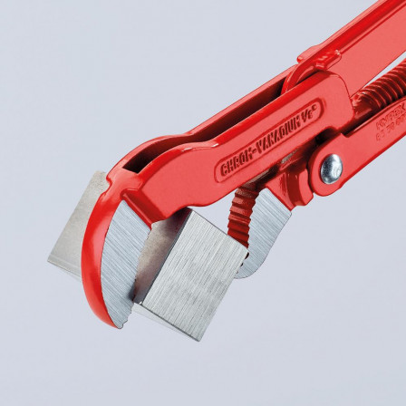 Cle serre-tubes en S revetement poudre, rouge 540 mm 