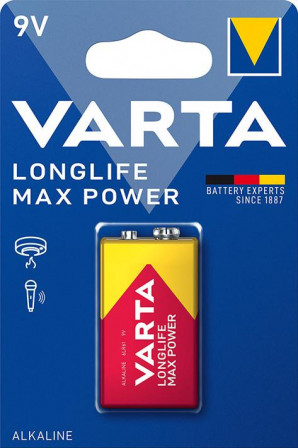 Pile MAX TECH 9V Block blister d'1 pièce 