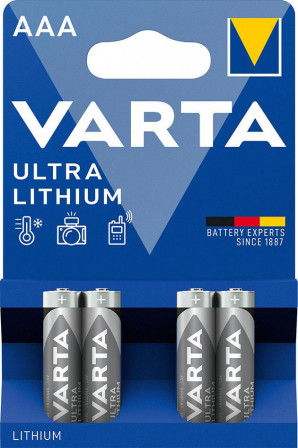 Pile Professional LithiumAAA blister de 4 pièces 