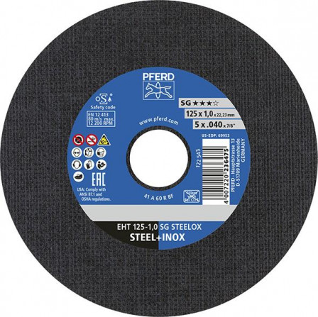 Meule à tronçonner coudéeA46RSG-INOX 115x2,4mm 