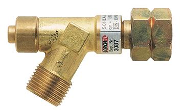 Raccord de sécurité pour tuyau flexible pression gaz 4bar / 6kg/h 
