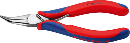 Pince à becs demi-ronds Électronique coudée 145mm 