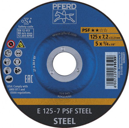 Meule d'ébarbage coudée A30PPS 230x8mm 