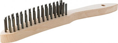 Brosse à main acier lisse3 rangs mm 