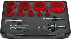 Jeu de scies cloches HSSBi M42 avec accessoires 16-67mm  