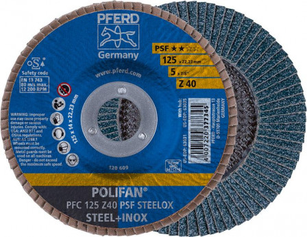Disque à lamelles Z 40PSFdroit 125mm G40 