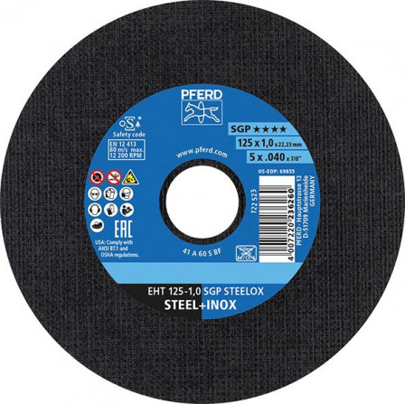 Meule à tronçonner droiteA60SSG-INOX 115x1mm 