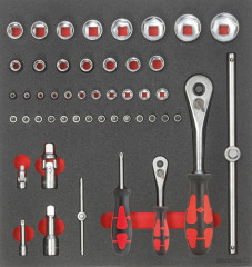 Module d'outillage 2/3 douille 1/4