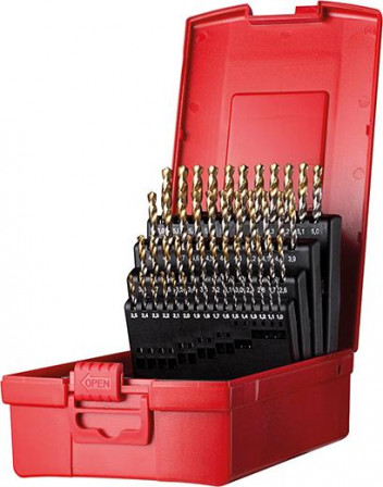 Jeu forets hél. 1-6mm x0,1 in A002 dans boîte 118Gtype N 4xD 51pcs Tin Tip A095202 