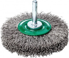 Brosse ronde sur tige inox ond. 30x0,2mm  