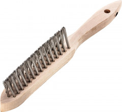 Brosse soud. angle V4A lisse 3 rangées 0,3mm  