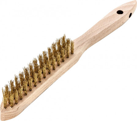 Brosse man. mét. laiton lisse 0,35mm 3 rangées 