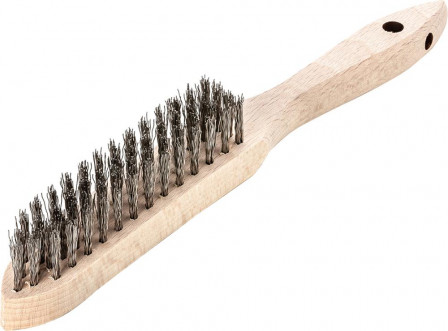 Brosse manuelle mét. inoxlisse 0,35mm 4 rangées 