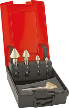 Jeu fraises coniques HSSEDIN334 6,3-25 3 p. 60d. in. for C DUO+ 