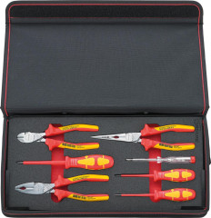 Jeu de pinces MIG Tournevis VDE 7 pcs pochette  