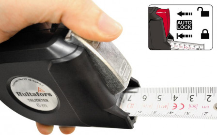 Mètre-ruban de poche Talmeter 6mx25mm blanc 