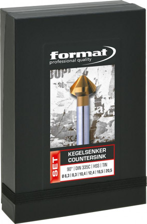 Jeu de fraises coniques TiN forme C 90° 6,3-20,5mm 