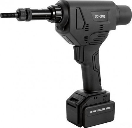 Riveteuse à écrous aveug.rechargeable GO-SN 1 ds 1mallette 2Ah 36W 2xbatt. et chargeur M5-10 