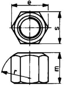 Écrou six pans DIN6330B M8 