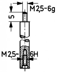 Rallonge pour touche de mesure 100mm  