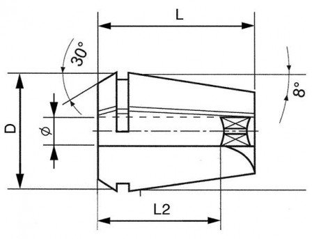 Pince de serrage à carré ER32-9,0x7,0  