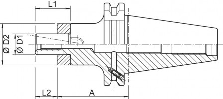 Mandrin porte-fraises double usage DIN69871ADB SK40-32 