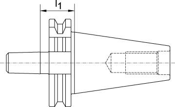 Arbre de montage pour mandrins de perçage DIN69871A SK50-B16 